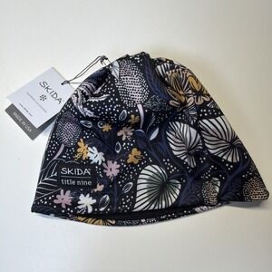 NWT Title Nine Skida Adult S/M Alicante Ski Snow Hat Floral Blue Multicolored